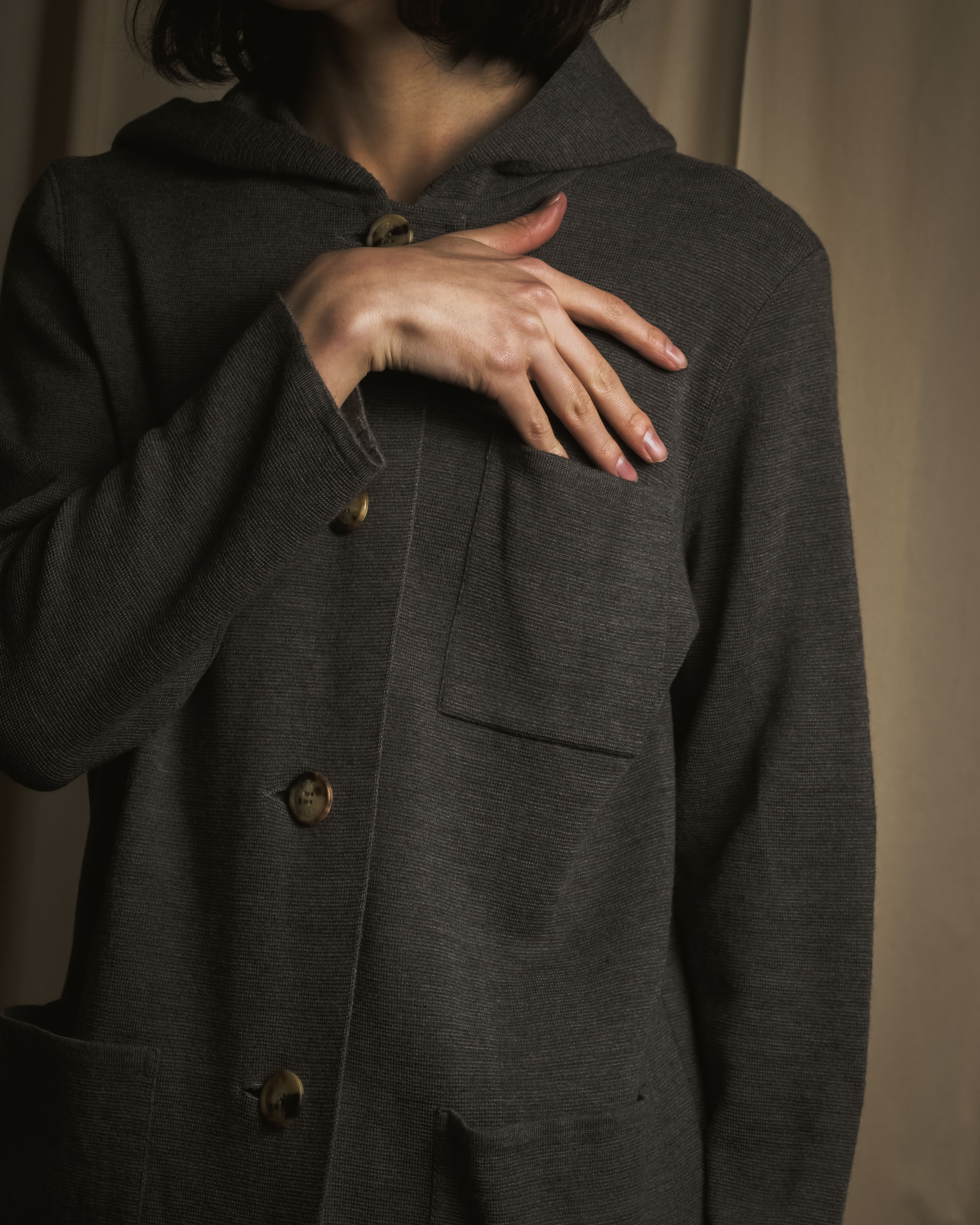 伊夫·圣罗兰 90年代连帽羊毛针织夹克