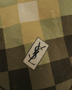 “Yves Saint Laurent” 80’s-90’s Sheer check silk scarf