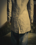 -SPECIAL- “Maison Martin Margiela” 2014SS raw-edge linen tailored jacket