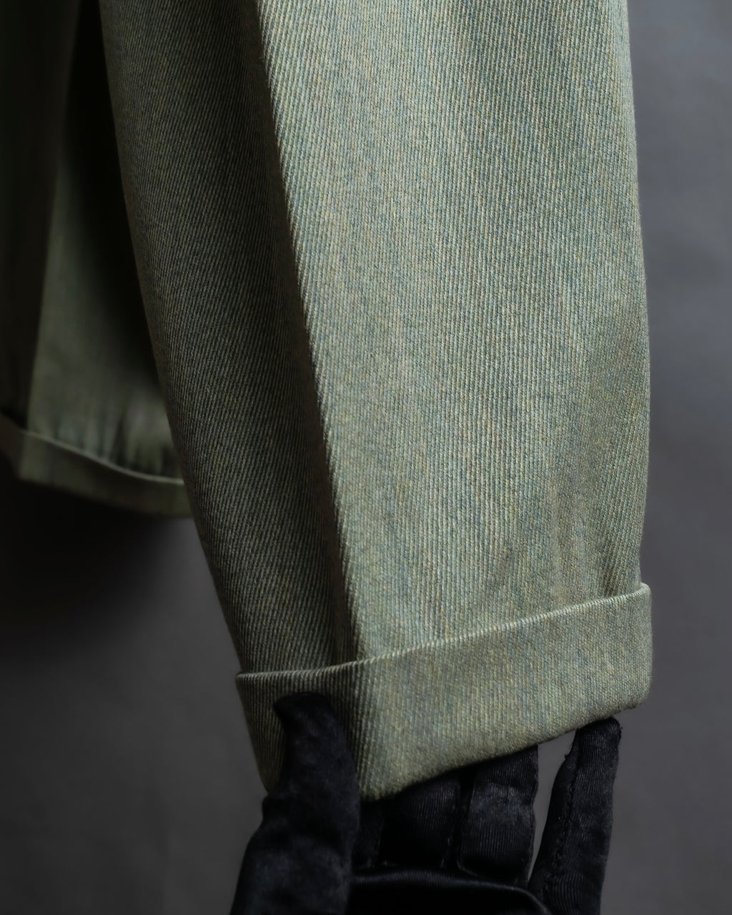 Vintage khaki green wide slacks