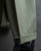 Vintage khaki green wide slacks