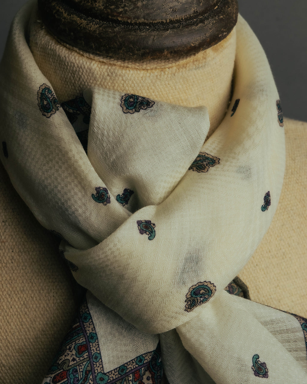 “Christian Dior” 80’s-90’s Cotton paisley border scarf