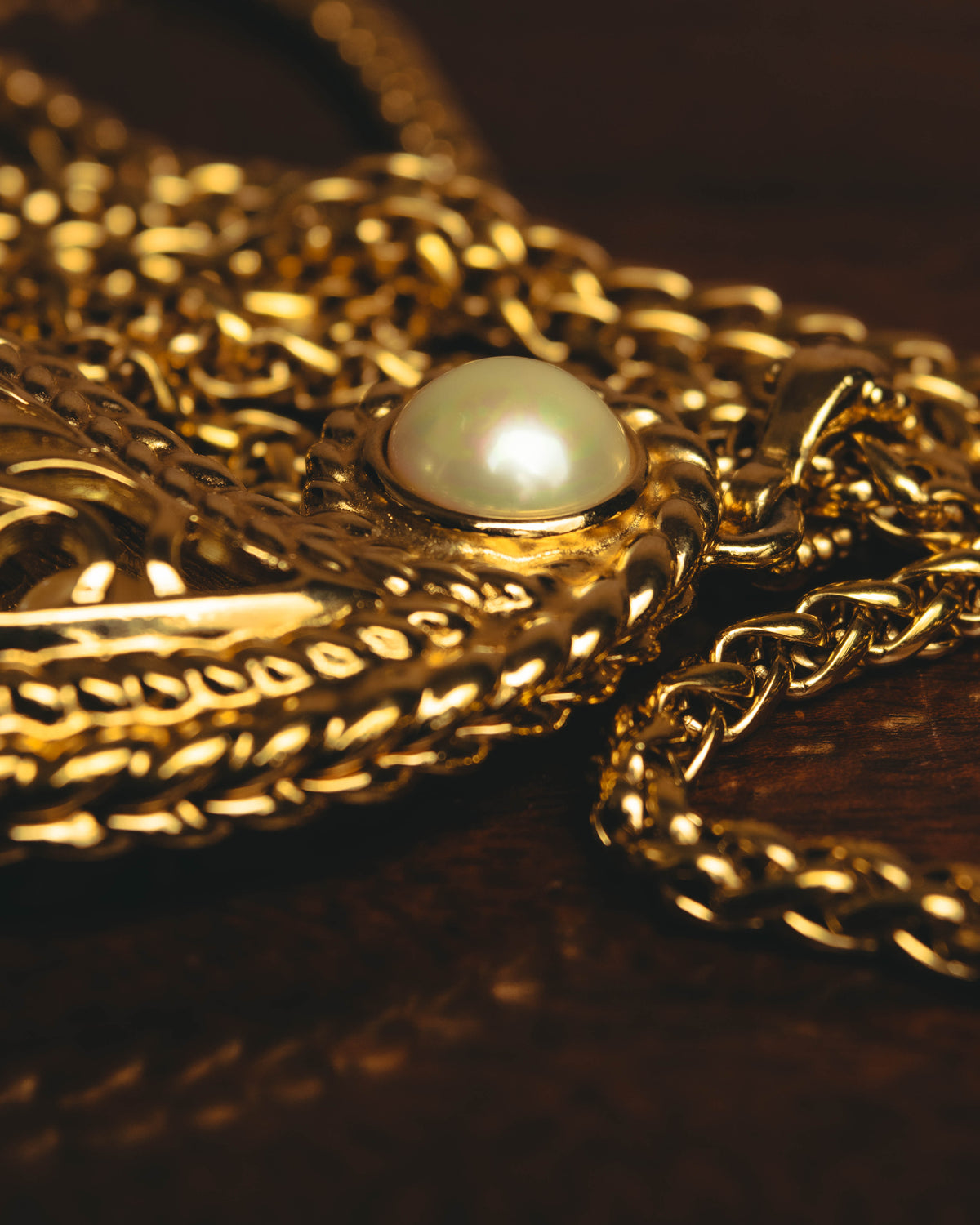 "Christian Dior" 80's-90's Ornate pendant necklace