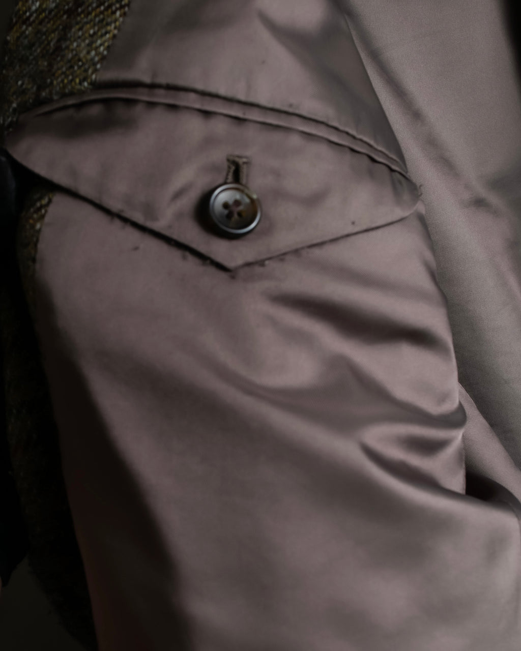 "BURBERRYS" Elbow patch design gun club check tweed jacket