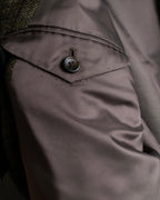 "BURBERRYS" Elbow patch design gun club check tweed jacket