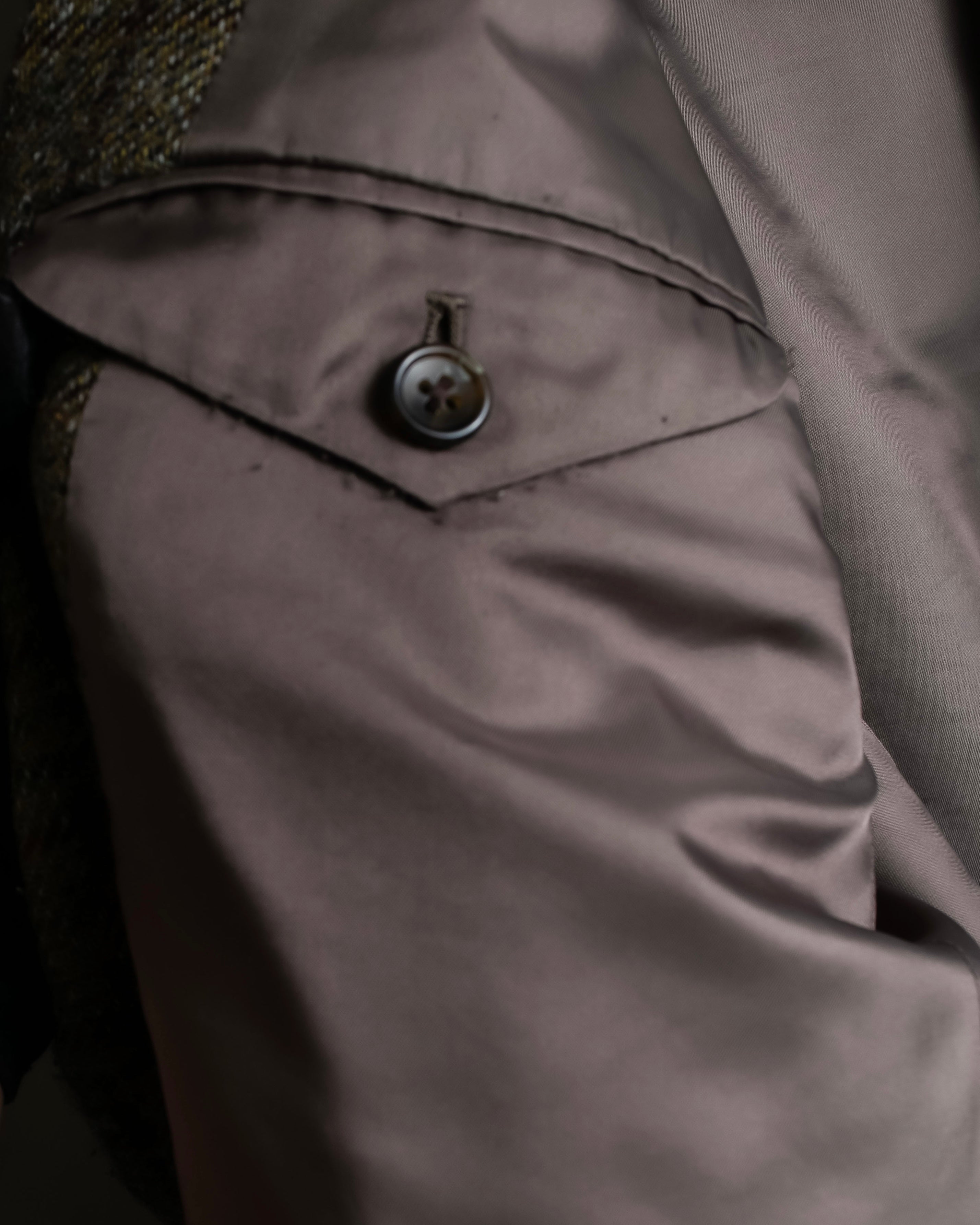 "BURBERRYS" Elbow patch design gun club check tweed jacket