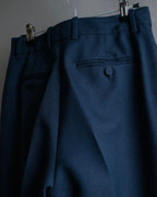 "GUCCI" Deep-tuck wool gently flared slacks