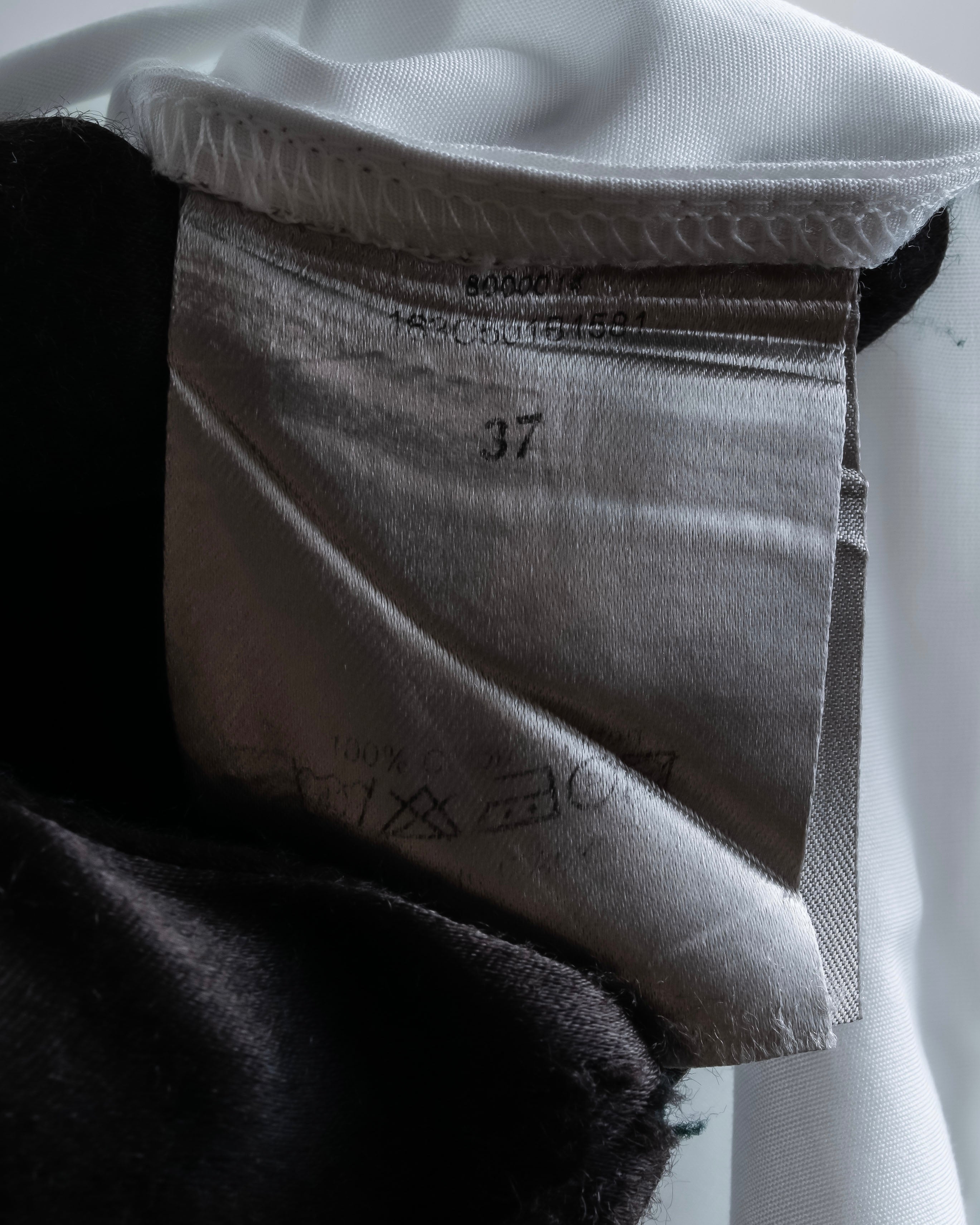 "Dior" Fly front design bee embroidery cotton shirt