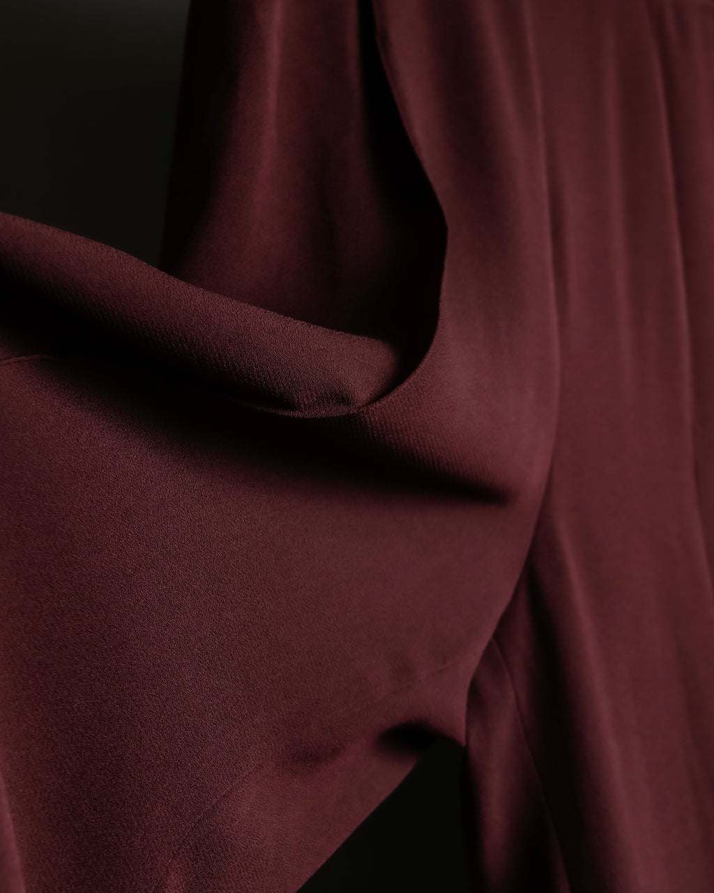 "JEAN PAUL GAULTIER" Beautiful drape burgundy wide slacks
