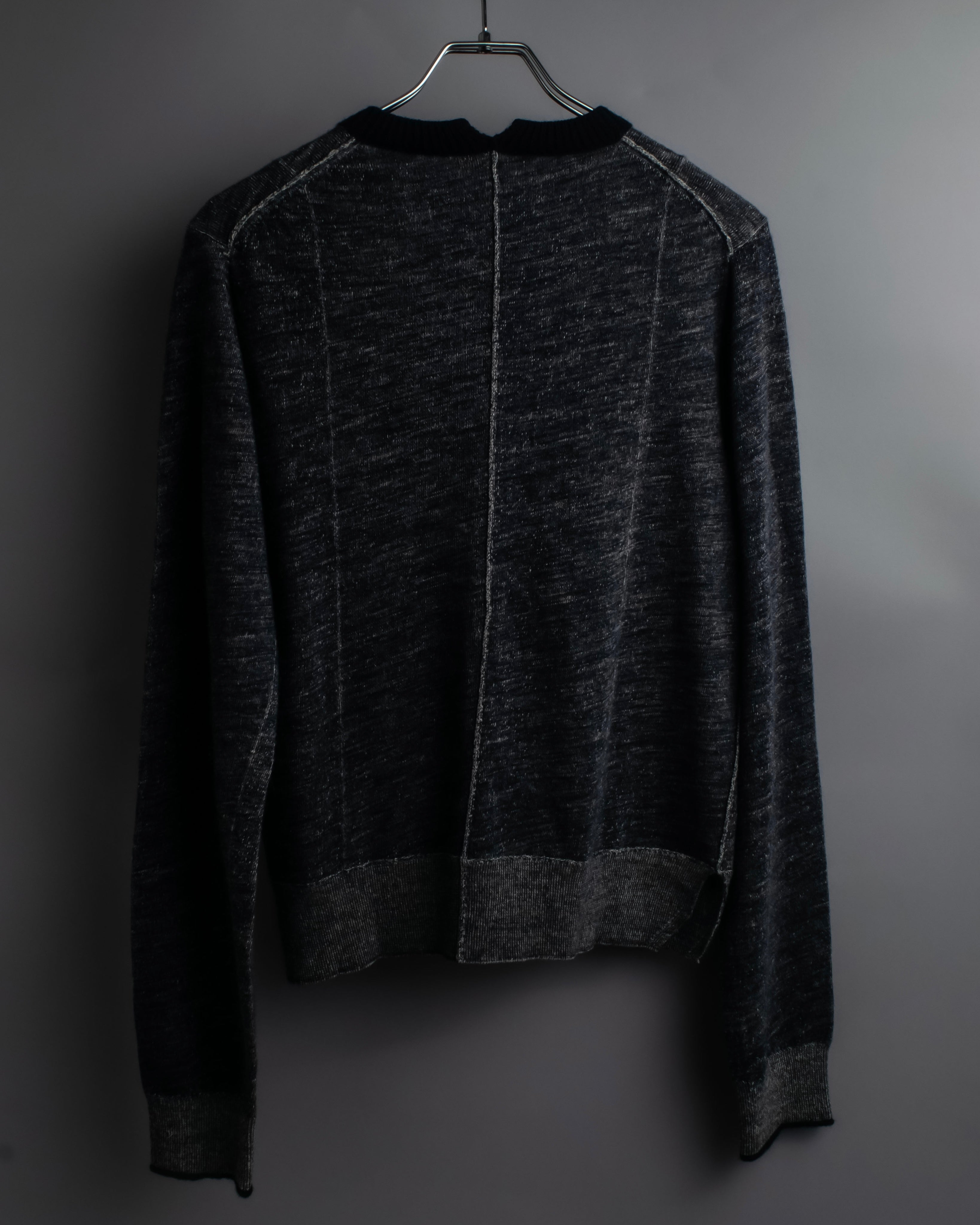 "CELINE" Inside-out stitching design knit pullover