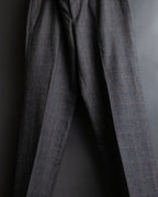 "HERMES" Heather gray cashmere blend slacks