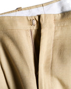 VINTAGE/ Linen Tasted 2 Tuck Trousers Light Beige