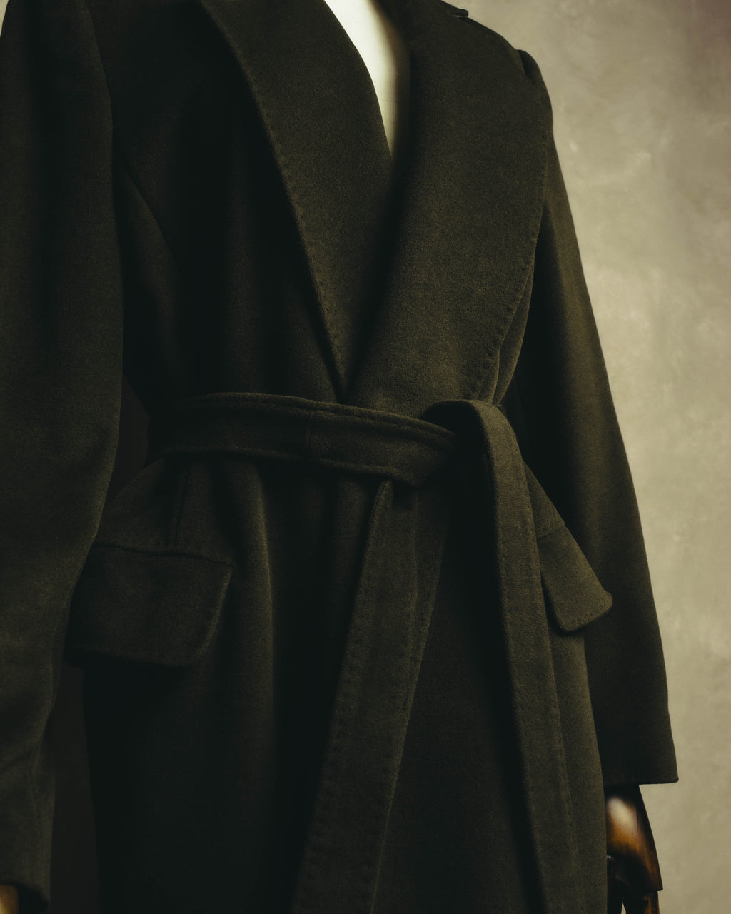 “Max Mara” 00’s Belted angora blend long coat