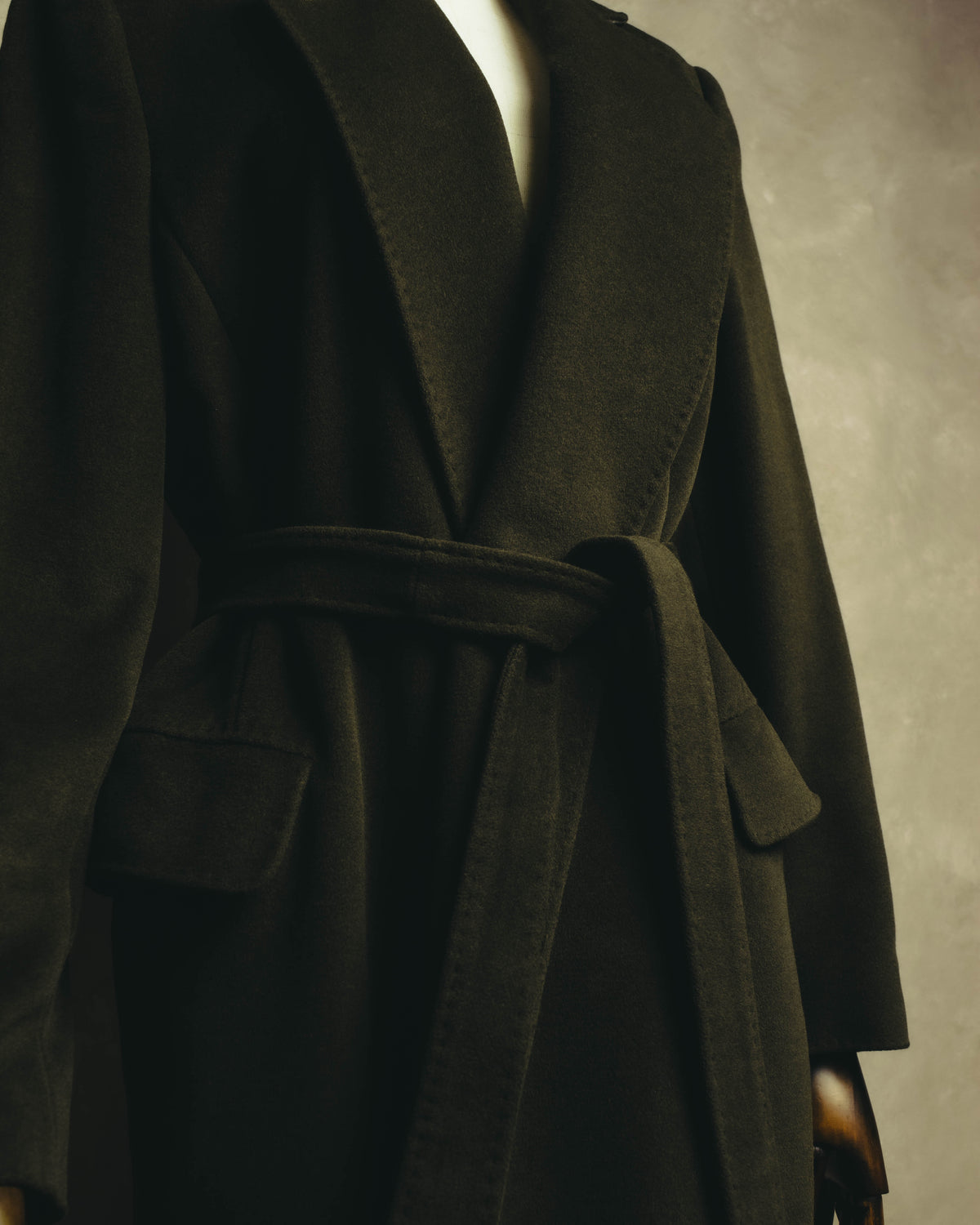 “Max Mara” 00’s Belted angora blend long coat