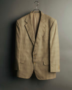 "GUCCI" 90's-00's Vintage houndstooth and glen check structured cotton jacket