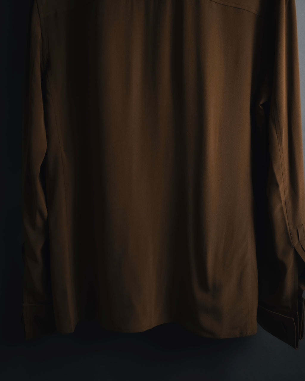 "SAINT LAURENT" 2021AW silk crepe de chine french-cuff shirt