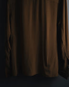 "SAINT LAURENT" 2021AW silk crepe de chine french-cuff shirt