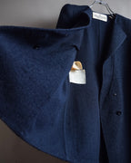 "VALENTINO" Wool boucle concealed front tailored jacket