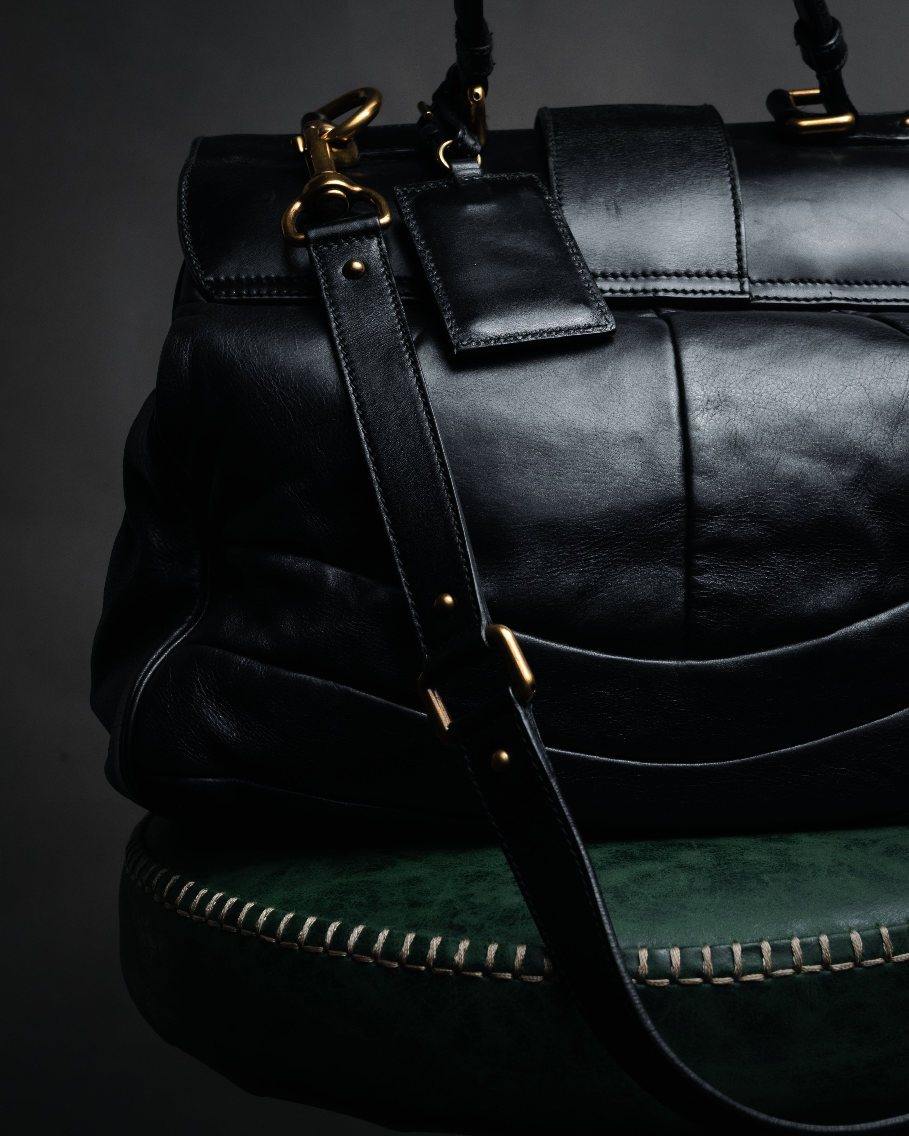 –SPECIAL– “DOLCE & GABBANA” 00’s-10’s Miss orient padlock leather satchel