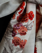 "Christian Dior" Various floral silk scarf