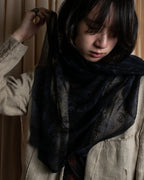 "CHANEL" Coco Mark scattered sheer large scarf