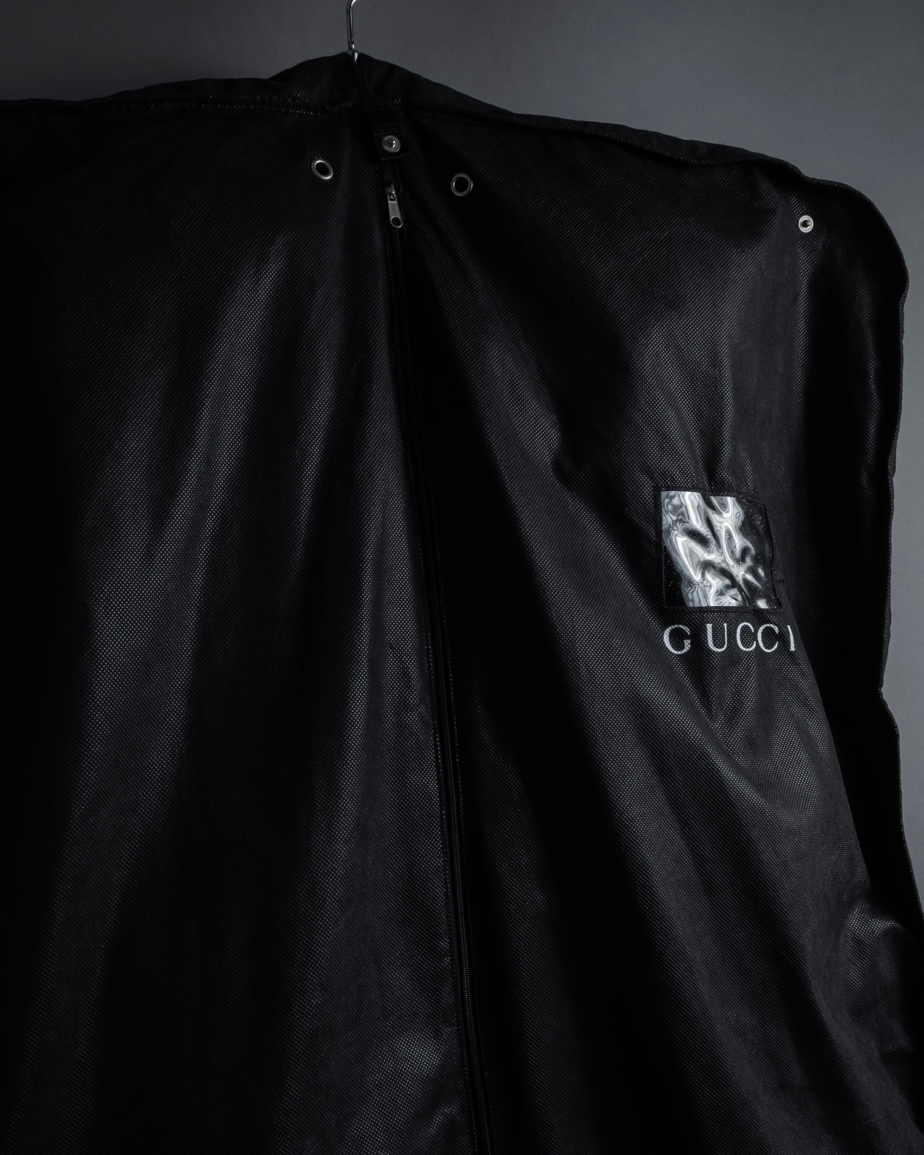 -SPECIAL- "GUCCI" 90's-00's Leather combination fur long coat