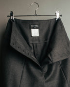 -SPECIAL- "CHANEL" 00's Soft wool cashmere wide leg trousers