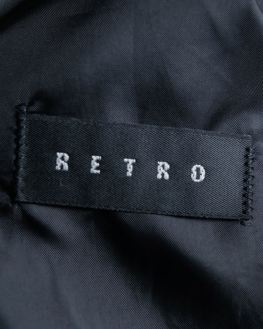 Vintage geometric check oversized tailored jacket