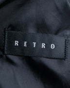 Vintage geometric check oversized tailored jacket