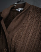 “Christian Dior SPORTS” 90’s Shawl collar cable knit cardigan