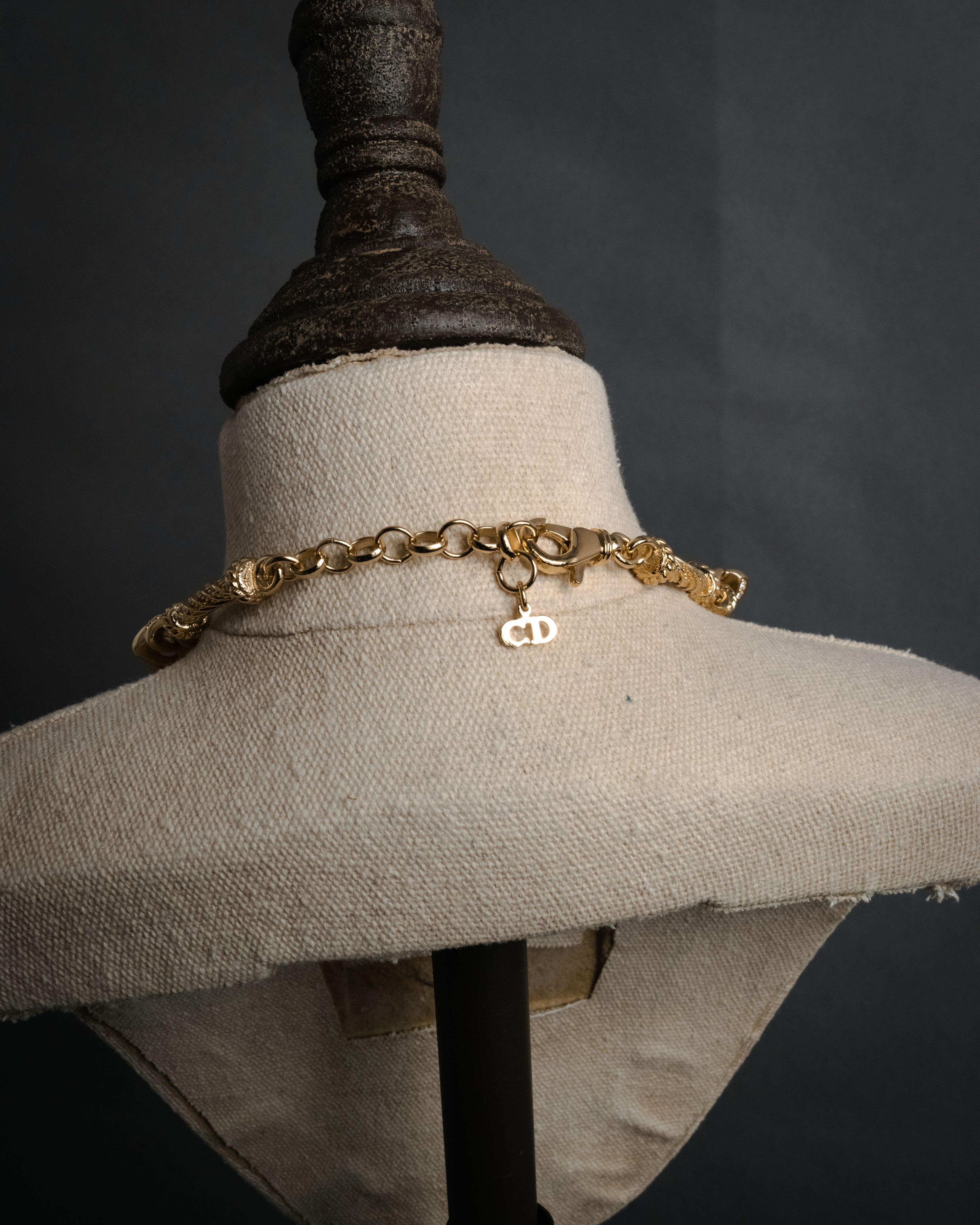 “Christian Dior” 90’s Crystal knot rope necklace