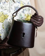 "KENZO" Camouflage design drawstring leather bag