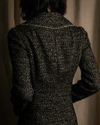 "Dolce & Gabbana" Double-breasted beautiful tweed long coat