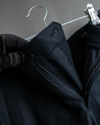 "ISSEY MIYAKE FETE" Fabric change stripe pattern wide slacks