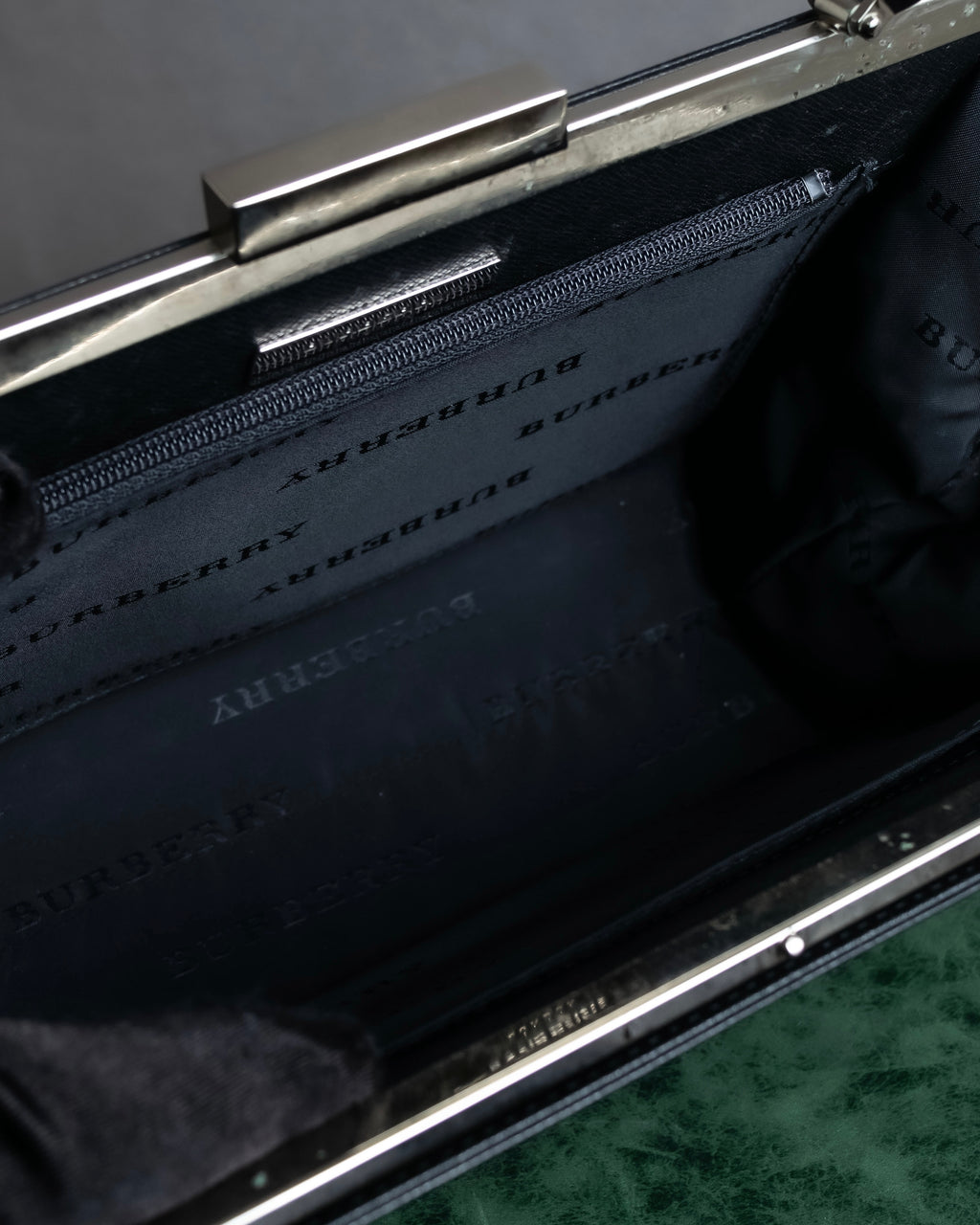 "BURBERRY" Nova check embossed leather hand bag