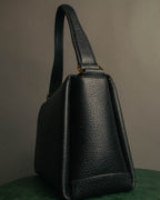 -SPECIAL- “GUCCI” 70’s-80’s Pigskin leather turn lock handbag