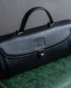 "BURBERRYS" Horizontal shape grained leather one-handle bag