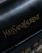 "YVES SAINT LAURENT" Crocodile embossed combination design leather bag
