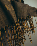 -SPECIAL- “LOEWE” 90’s-00’s Botanical anagram jacquard fringe stole