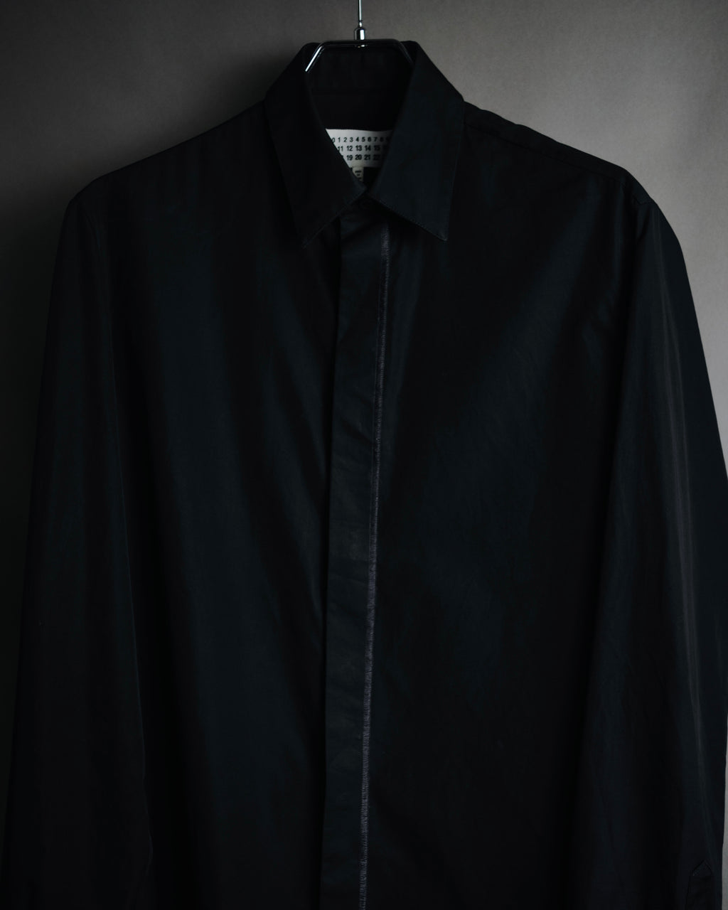 "Maison Margiela" 2017SS minimal fly-front shirt
