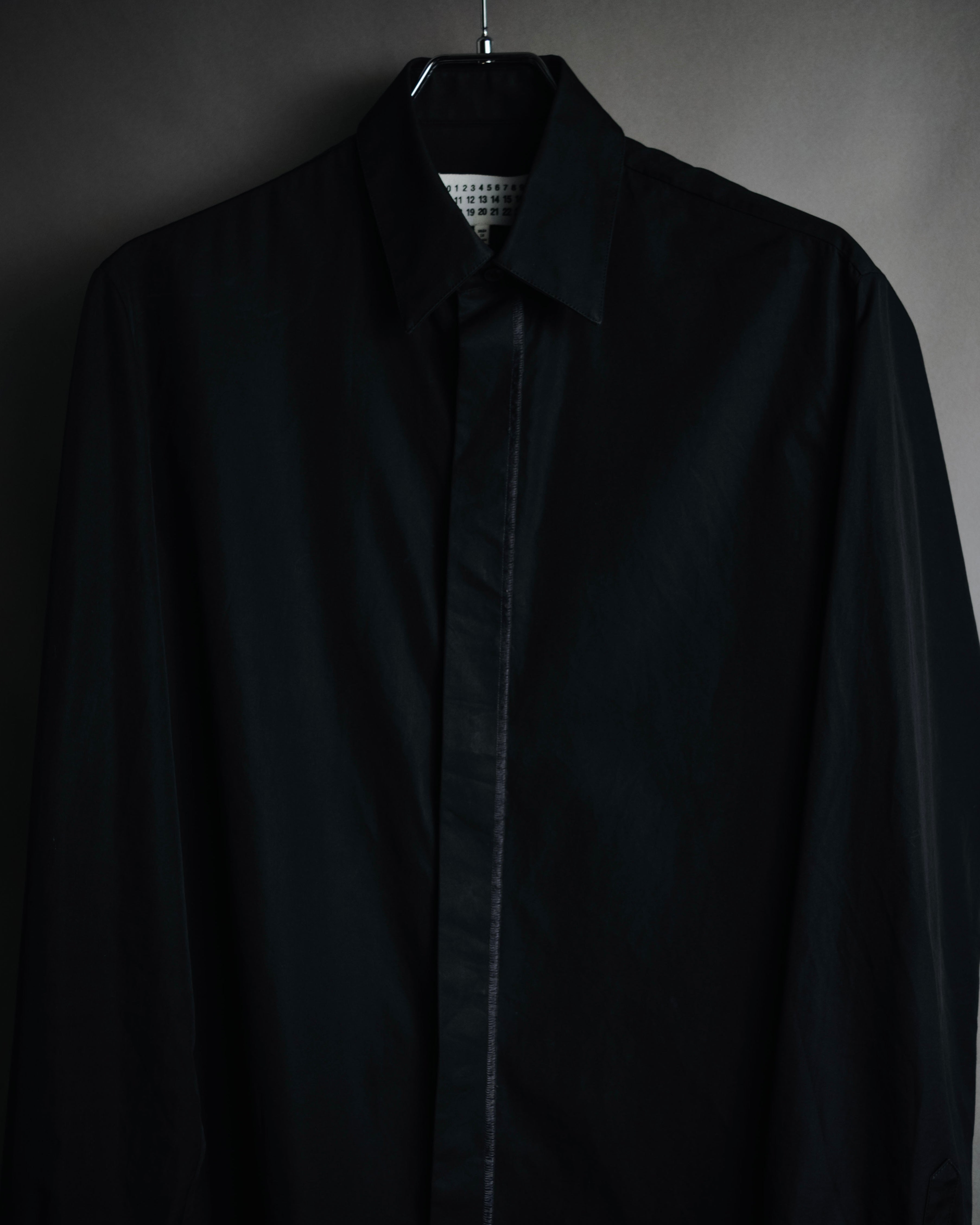 "Maison Margiela" 2017SS minimal fly-front shirt