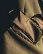 -SPECIAL- "Hermès" 80's-00's Leather collar tailored blazer