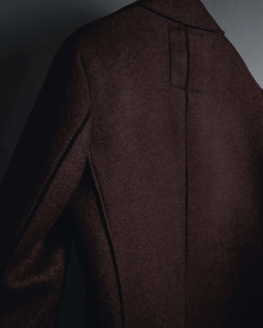 "BOB" Brushed wool single-breasted coat