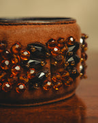 "PRADA" 90's-00's Embellished wide cuff bracelet