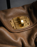 -SPECIAL- “miu miu” 2008-2013 Turn lock leather hobo bag