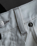 "MAISON MARGIELA" 21SS Washed raw cut flared cropped denim pants