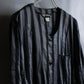 "Vintage thick-pitch stripe round neck jacket"