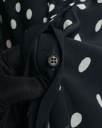 “GIANNI VERSACE” 80’s-90’s Couture polka dot lace shirt