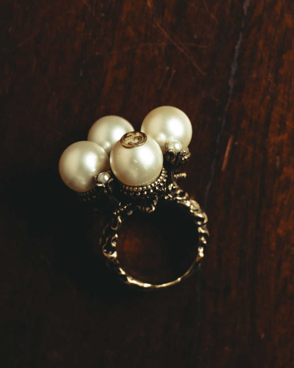 -SPECIAL- "GUCCI" 2015-2022 Pearl cluster sculptural statement ring