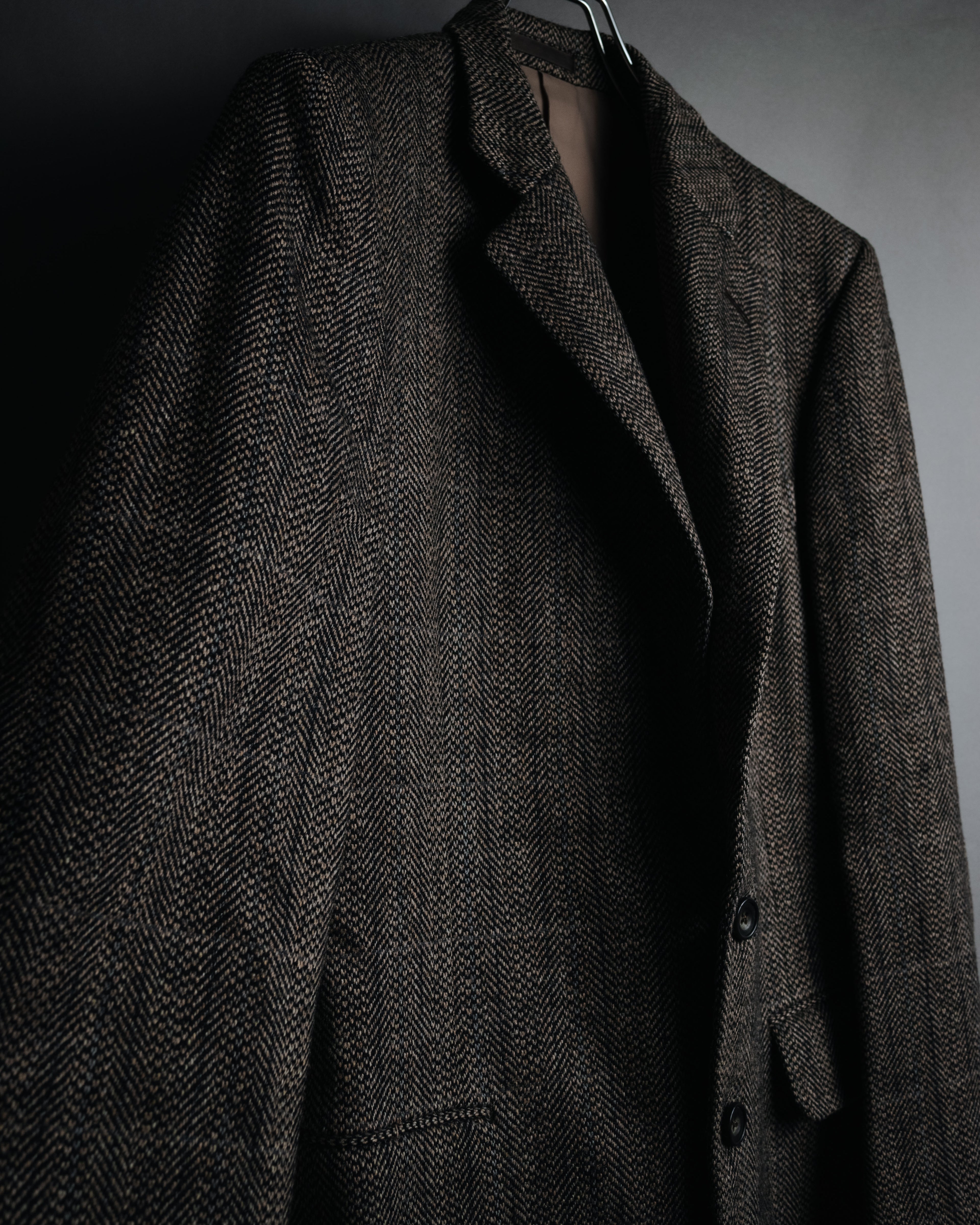 "Burberrys" 90’s Herringbone tweed wool suit set